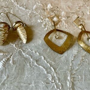 Set of 2 - 2 Toned Earrings.